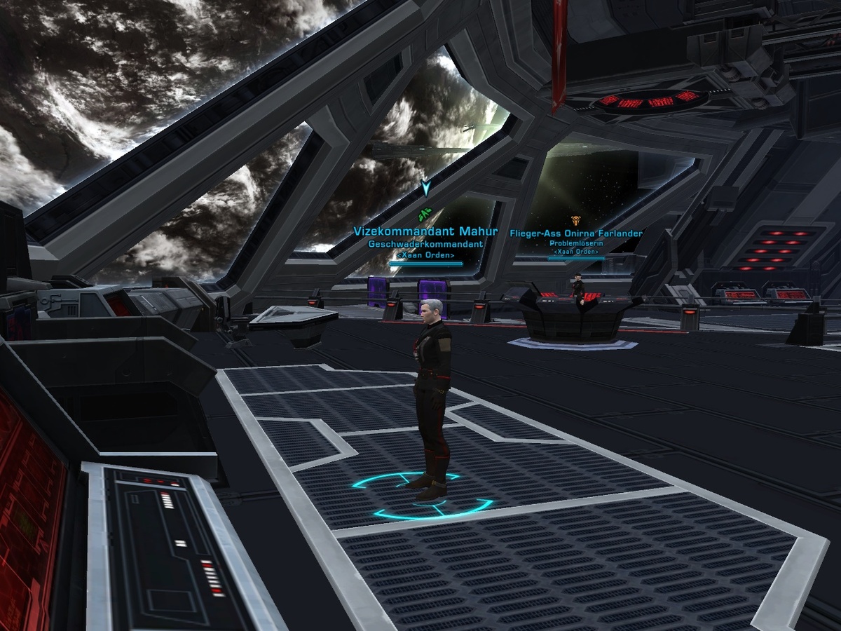Captain Mahur mit einem seiner Offiziere bei der Raumschlacht um Bosthirda