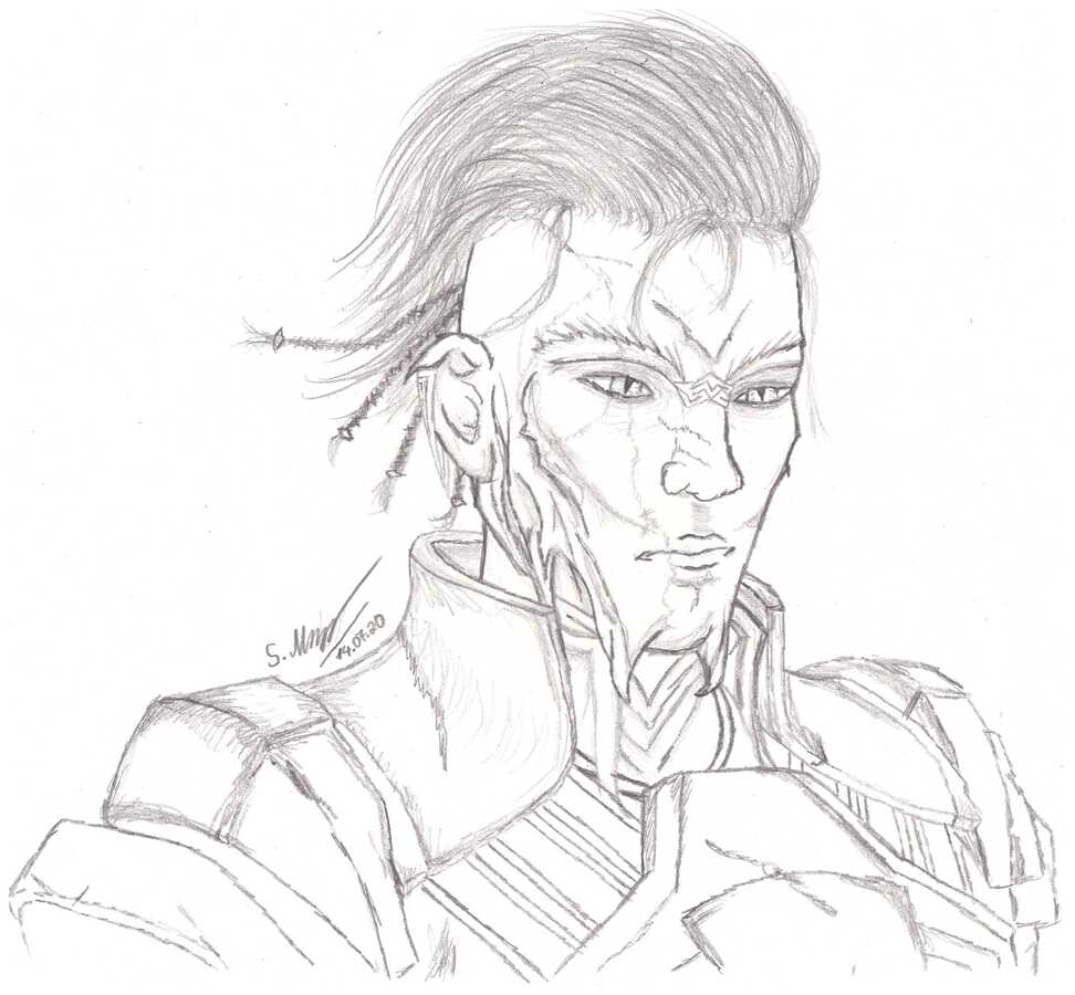 Bleistift-Zeichnung: Sith Arc'hantael