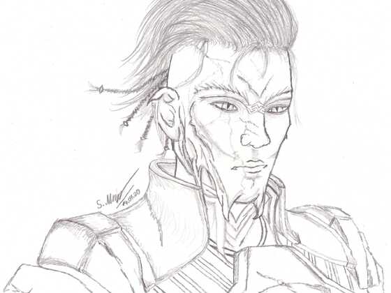 Bleistift-Zeichnung: Sith Arc'hantael