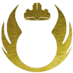 Alderaan Wappen goldgeprägt
